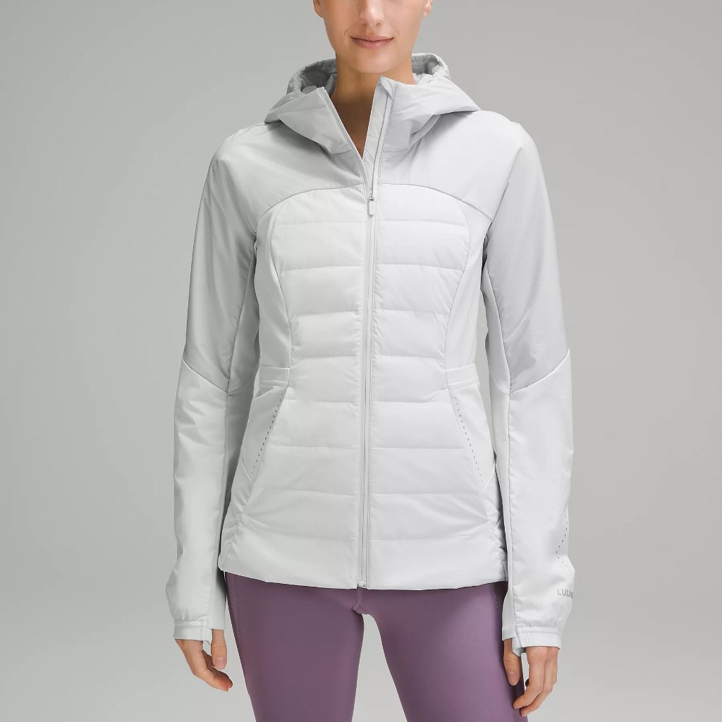 New Lululemon Womens Vapor Gray Size 10 Down For It All Jacket Running 700 Fill